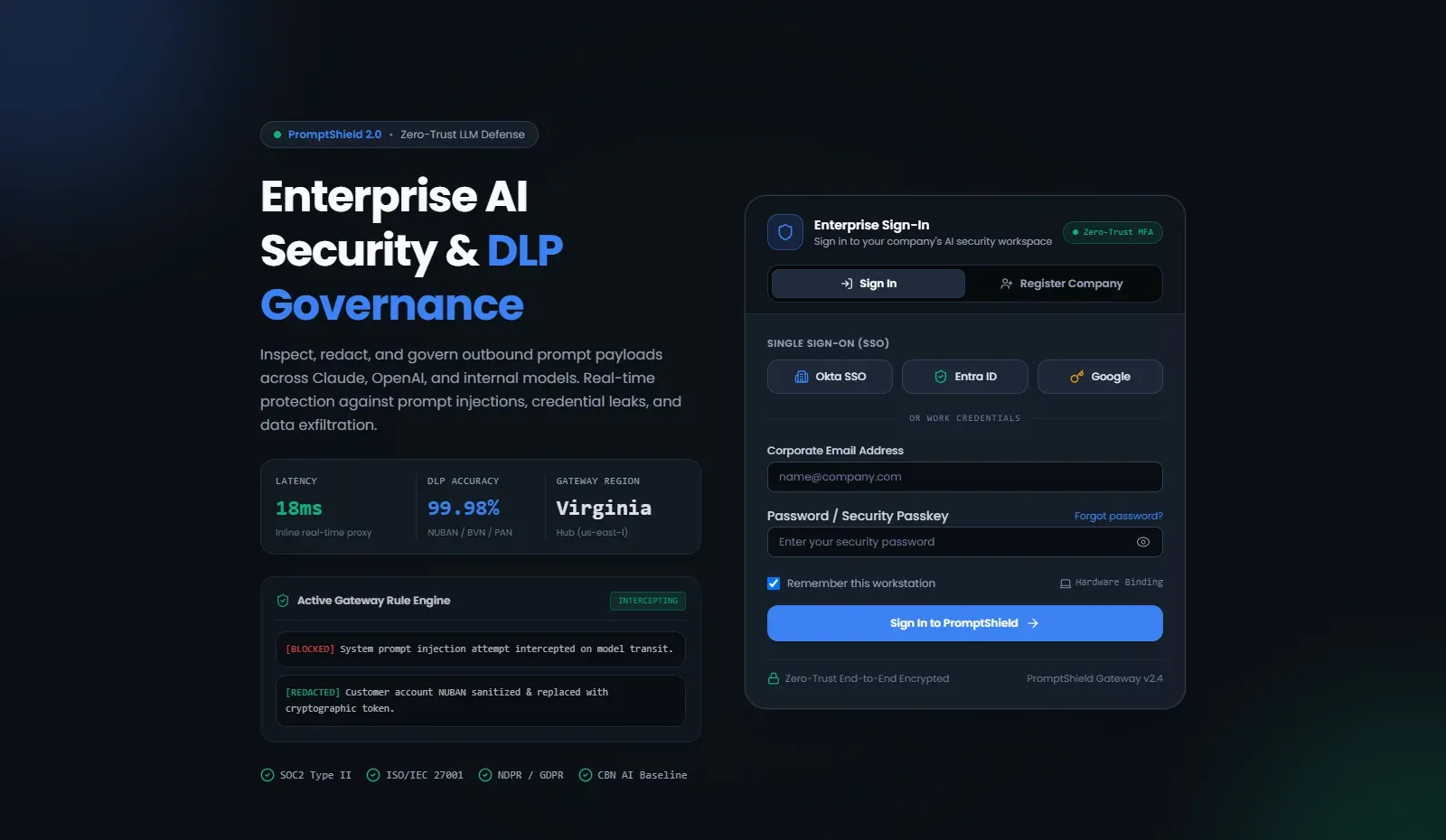 PromptShield — Enterprise AI Security & DLP